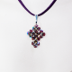 Small Cross - Theophanie-Purple Suedine - 1